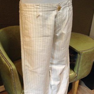 Hugo Boss pinstripe wide leg pants slacks jeans